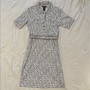 Chadwicks Belted Animal Print Dress size 4P
